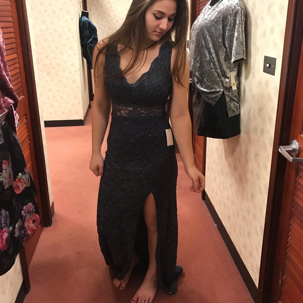 Navy blue prom dress